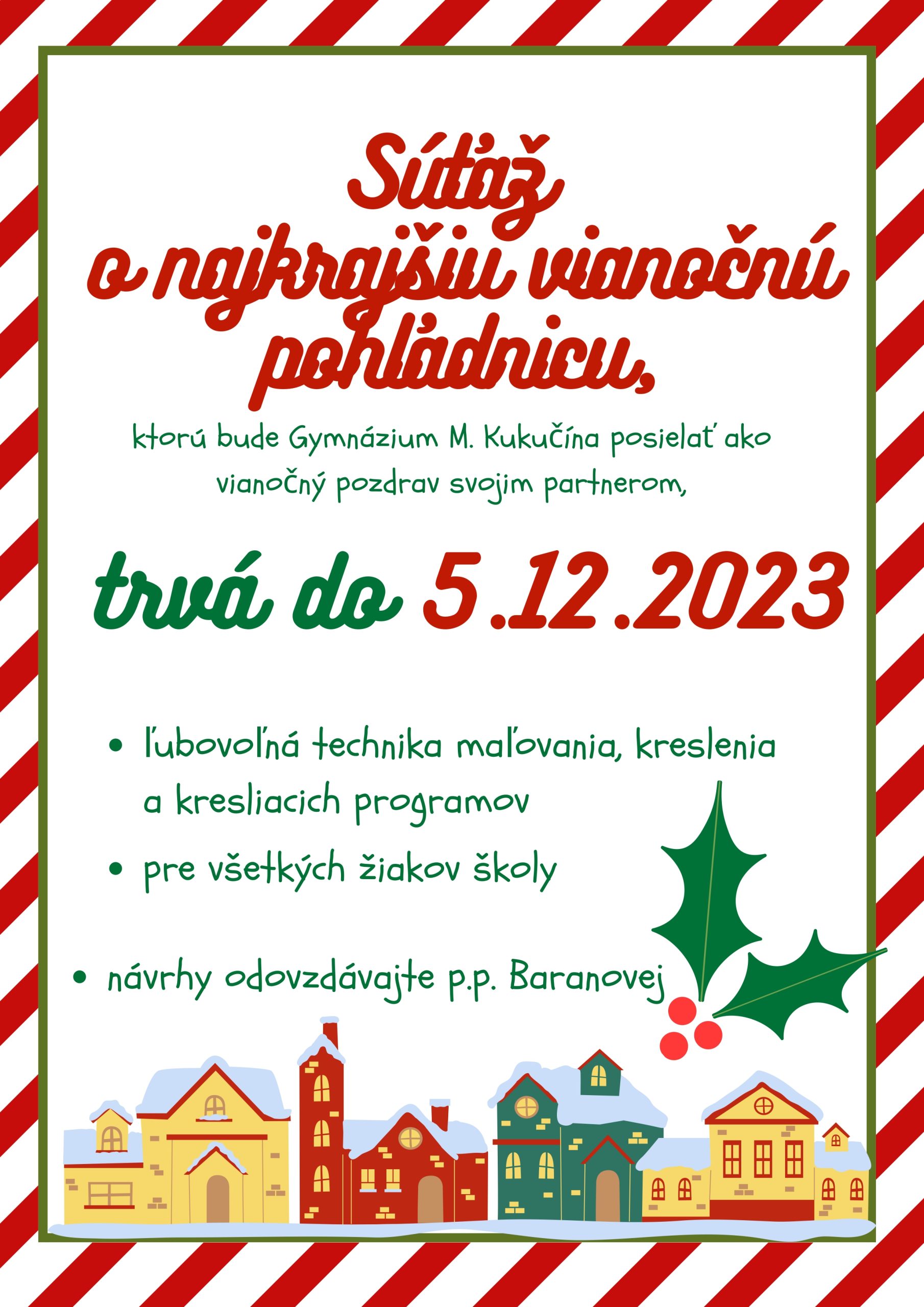 Featured image for “Súťaž o najkrajšiu vianočnú pohľadnicu 2023”